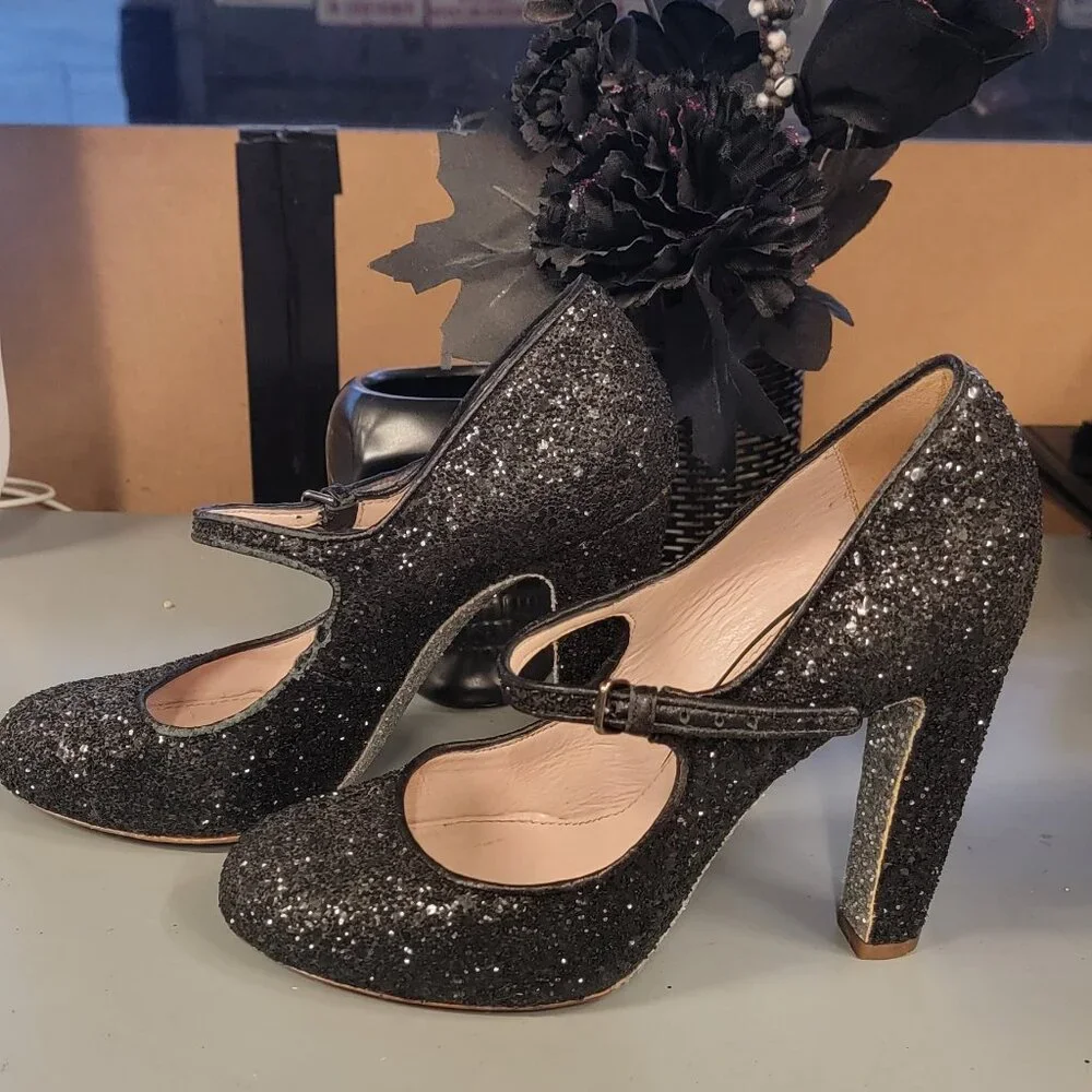 MIU MIU GLITTER PUMPS - Picture 5 of 8